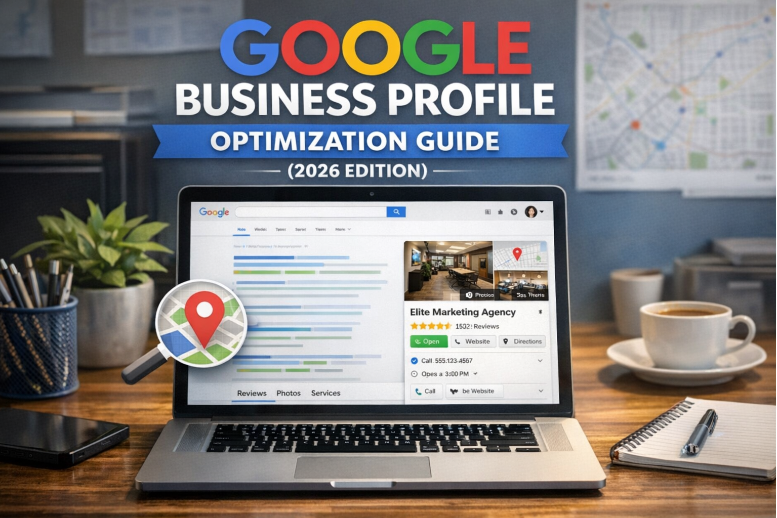 Google Business Profile listing in search results and Google Maps